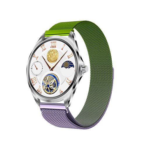 Smartwatch donna elegante con display amoled e cinturino in acciaio_voghion.com