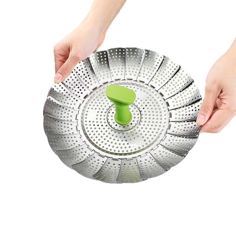 vapor de acero inoxidable plegable retráctil vapor de vapor de vapor de cocina casera multifuncional a prueba de agua vapor de cajón de vapor