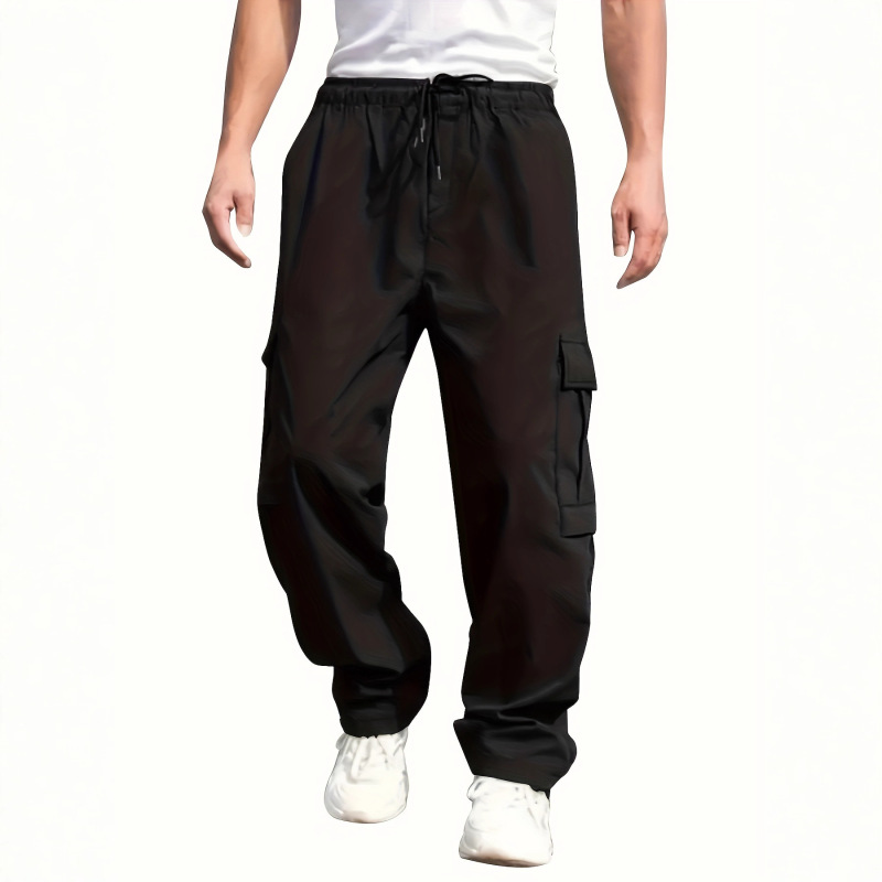 2025 New Cross-Border Pants Men's American European Size Work Casual Pants Gray Black In-Stock Long Pants Jogger Pants