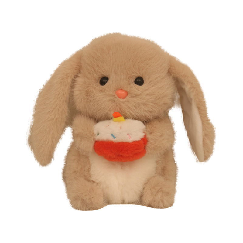 Mi visón pastel conejo lindo animal conejo muñeca para enviar a las novias exquisito y lindo juguete de peluche conejo de orejas caídas