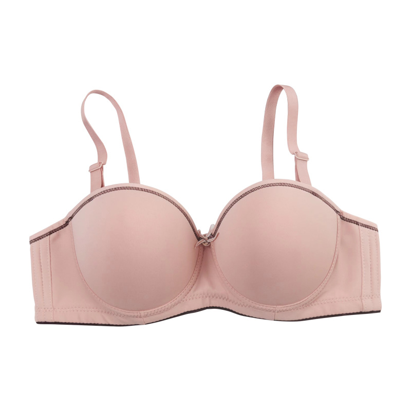 Bra de la mujer con un anillo de acero para la parte superior de la ropa interior sin marcas se puede quitar correa de hombro bra de copa B