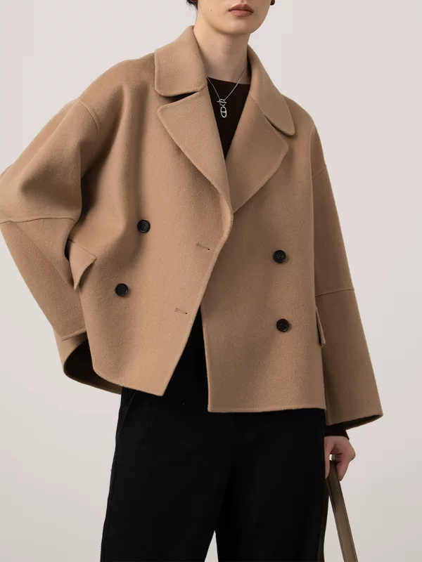 Double-sided cashmere jacket, for teenagers