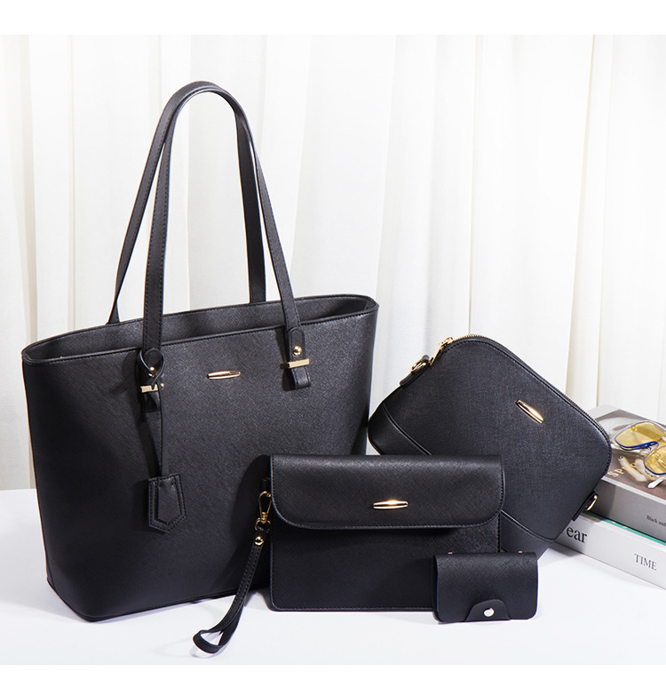 Women's Medium All Seasons Pu Leather Solid Color Fashion Square Zipper Bag Sets display picture 5