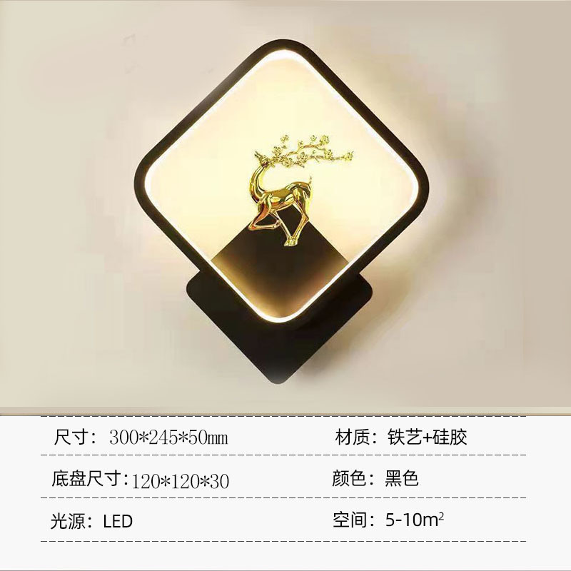 网红壁灯楼梯过道走廊灯简约现代个性创意月亮儿童房灯卧室床头灯|undefined