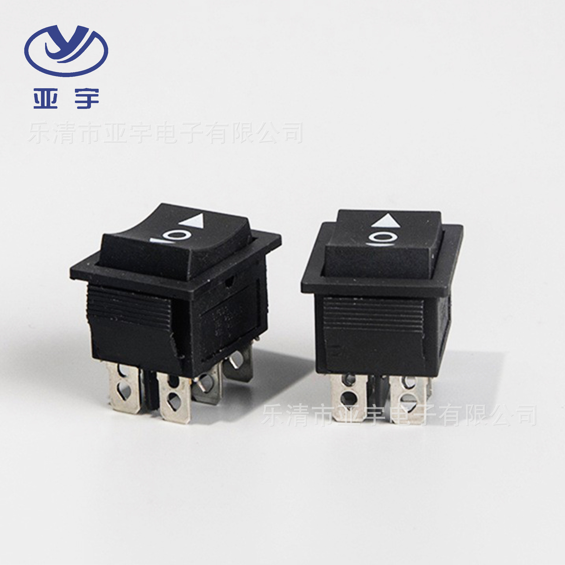 KCD4-202三档船型开关多功能三挡按钮铜脚黑色无灯翘板开关