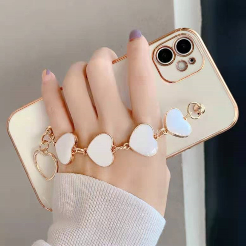 Japanese and Korean 16 Electroplated Bracelet Mini for 12Pro Max Apple XS Phone Case Foreign Trade 14 Love Wristband Japanese and Korean 16 Electroplated Bracelet Mini for 12Pro Max Apple XS Phone Case Foreign Trade 14 Love Wristband
