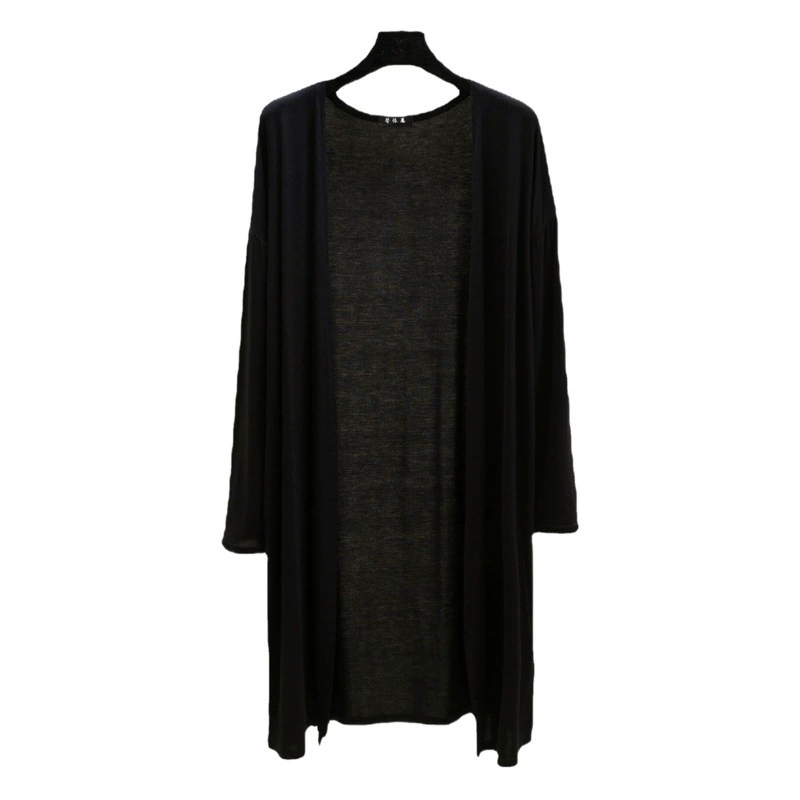 Женский длинный кардиган из модала, летняя тонкая Солнцезащитная одежда с шалью, рубашка с кондиционером, свободный Универсальный повседневный топ с длинными рукавами