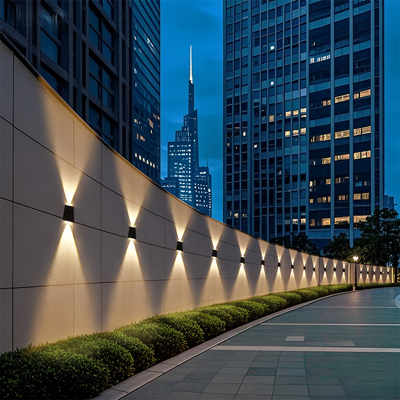 Lámpara solar lámpara de pared al aire libre Villa patio impermeable jardín Hotel decoración pared lavado lámpara pasillo iluminación lámpara