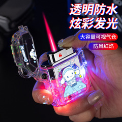 Same-style Kulumi transparent case, creative inflatable lighter with personalized cartoon design—perfect as a waterproof gift for your boyfriend!