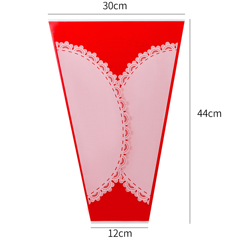 レース【多支袋-赤色】50枚/包 (45cm×28cm)±5%