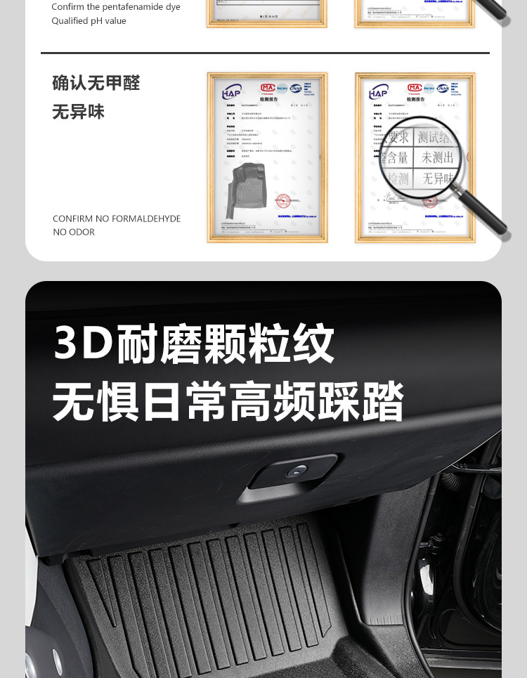 Suitable for 20-26 Models of Land Rover Defender 110/90, Full-Coverage Interior Decorative Floor Mats with Threshold Protection, Tpe Car Floor Mats