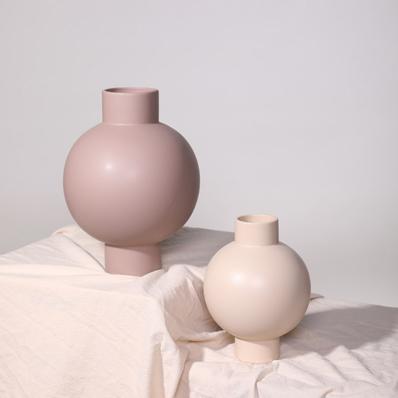 Moderno minimalista florero de cerámica decoración sala de estar flor seca arreglo de flores mesa de café mesa de comedor entrada decoración suave decoración de la flor