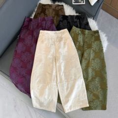 人丝提花新中式国风长裤女裤宽松显瘦遮肉哈伦裤秋季百搭休闲裤子