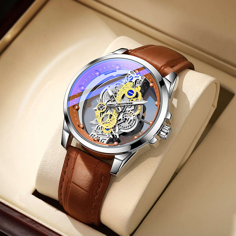 Transmisión en vivo de celebridades de Internet Venta caliente Cinturón luminoso hueco Reloj de cuarzo para mujer Reloj de alto valor Protección del medio ambiente