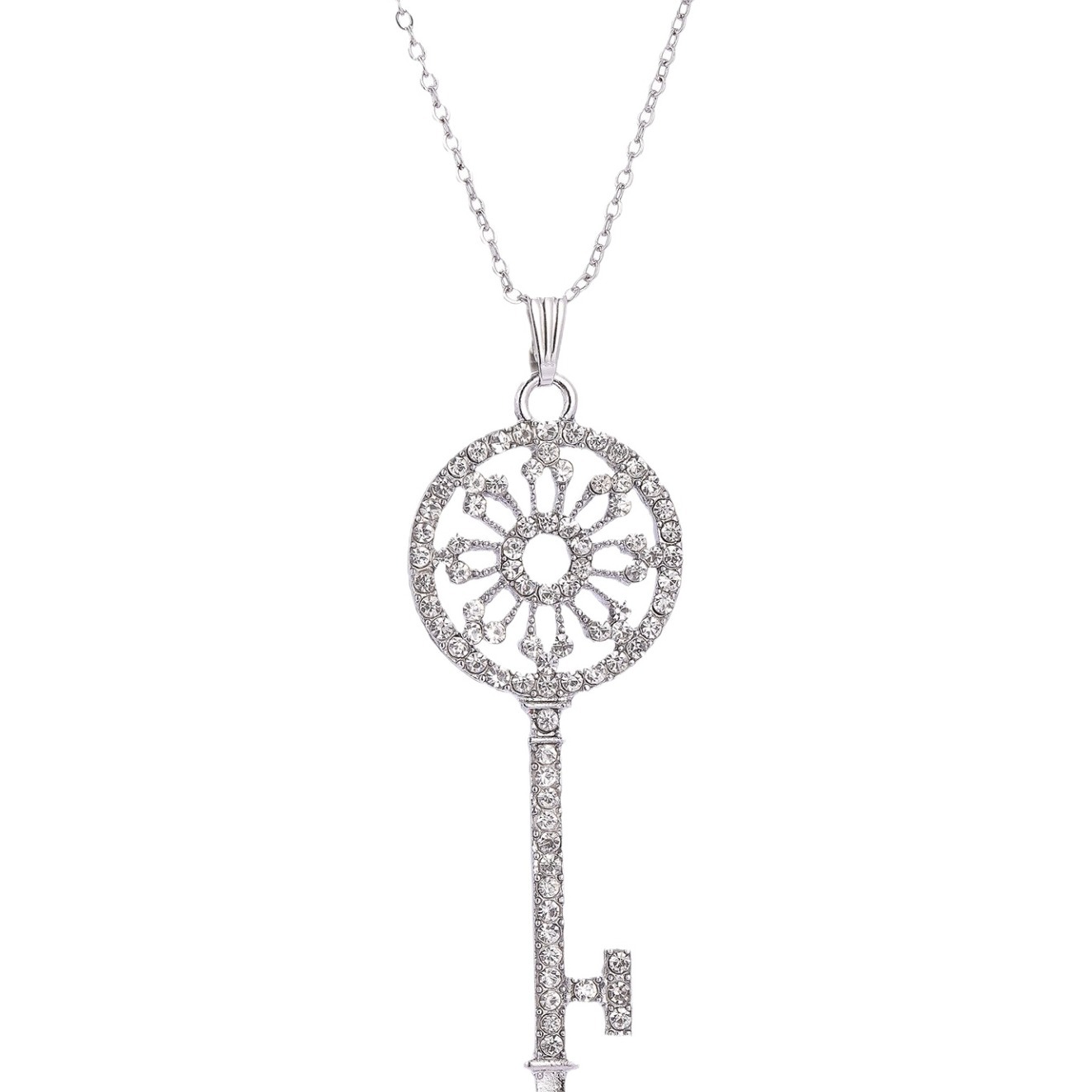 Collar con Dije de Llave Romana de Aleación para Suéteres image 7