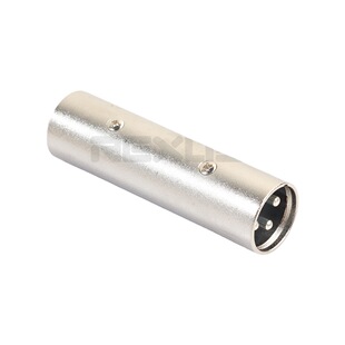 Cross-border spot supply of zinc alloy shell XLR big three-core card Nong male-to-male audio adapter