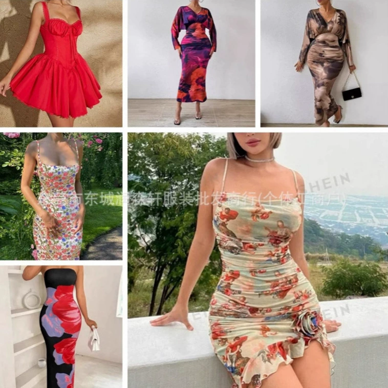 SHEIN Разные Внешняя торговля Маленькие рубашки жилеты камзолы Платья Набор Разные Женские Внешняя торговля Юго-Восточной Азии Экспорт