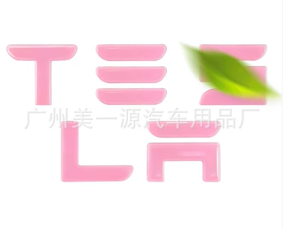 Rear Tailgate Tesla English Letter – Car logo - pink