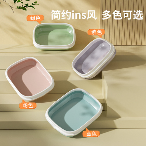 Large, Thickened Semi-Closed Litter Box with Odor Control and Splash Prevention for Kittens - Comprehensive Cat Supplies