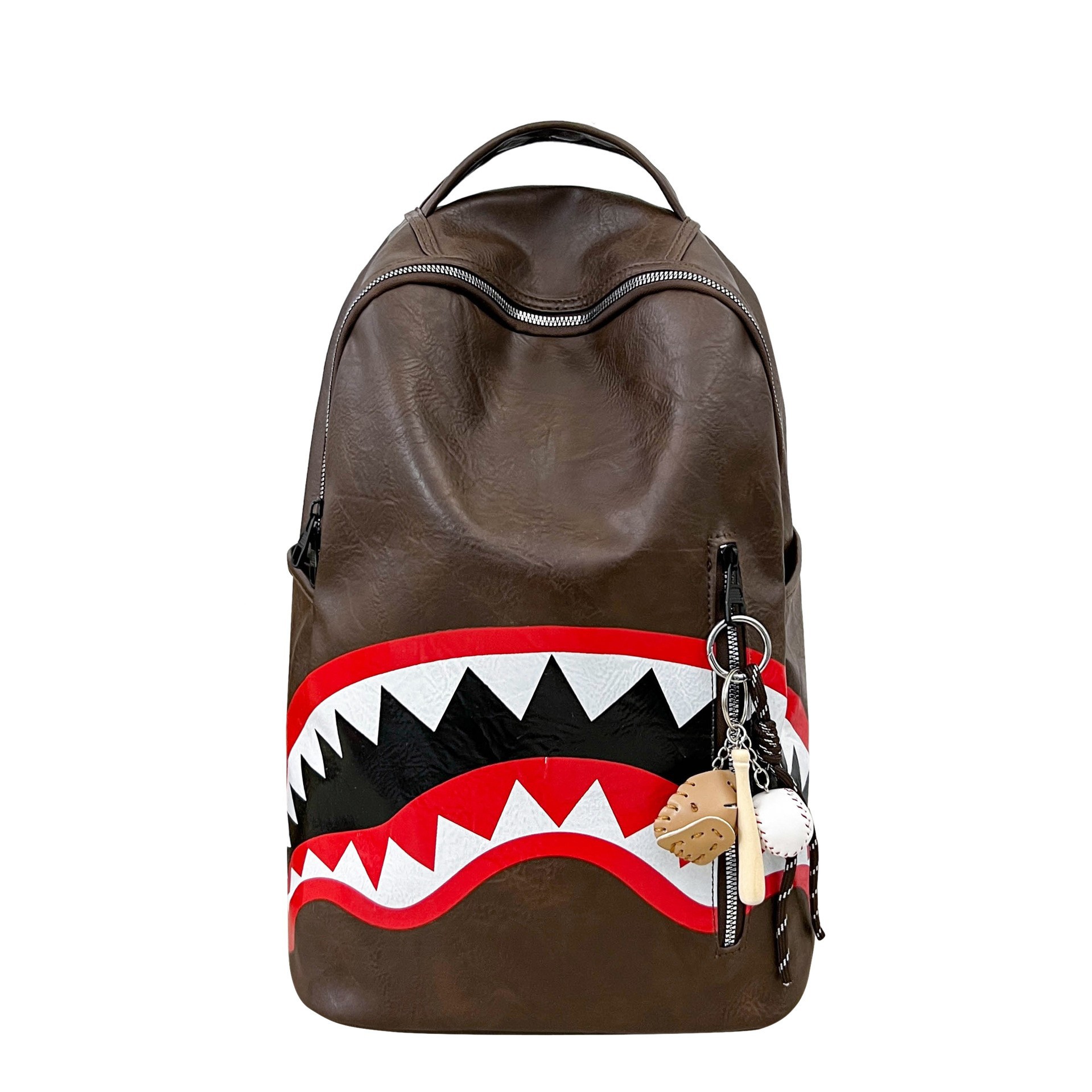 Mochila estilo coreano con estampado de tiburón, mochila de moda simple y elegante para estudiantes masculinos y femeninos, mochila escolar de gran capacidad para clases y viajes diarios. image 24