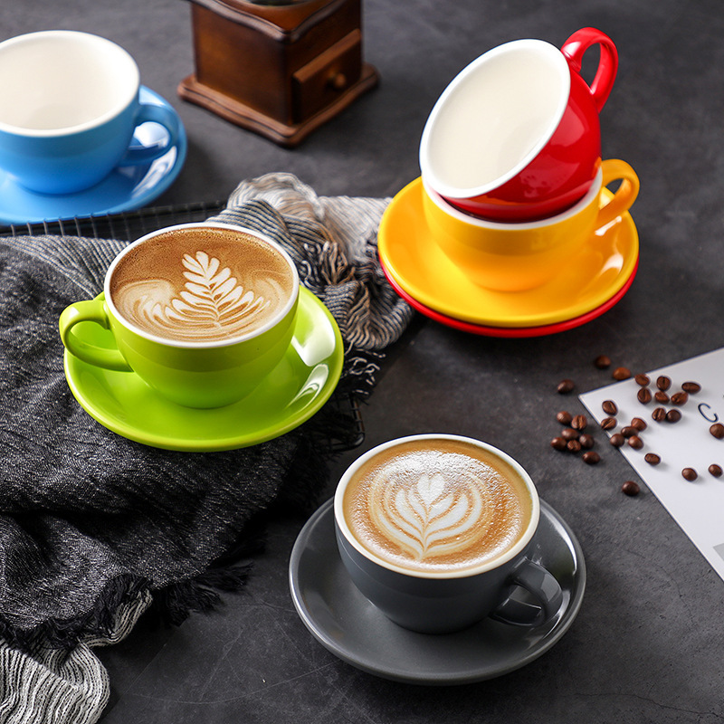250ml Thickeneded Cup Large Capacity Creative Latte Art Cup Accessible Luxury Retro Coffee Set Plus Logo Coffee Cup Ceramic 250ml Thickeneded Cup Large Capacity Creative Latte Art Cup Accessible Luxury Retro Coffee Set Plus Logo Coffee Cup Ceramic