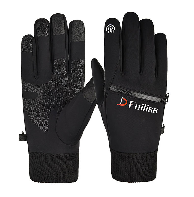 Fleece warm gloves Men's and women's touch screen cycling cold and waterproof outdoor gloves_maomaolike.com