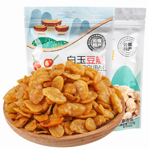One-time purchase Yunnan White Jade Edible Bean Sprouts Crispy Fried Edamame Spicy Flavor Large Package Small Bags Snack