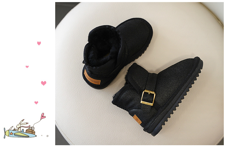 Scarponi da neve per bambini in pelle bovina impermeabili di alta qualità, stivaletti per bambini e bambine, scarpe in morbido cotone ispessito,_voghion.com