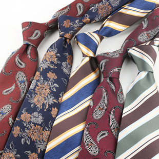 New 8cm business formal tie men's polyester jacquard business vintage tie manufacturers in stock wholesale foreign trade