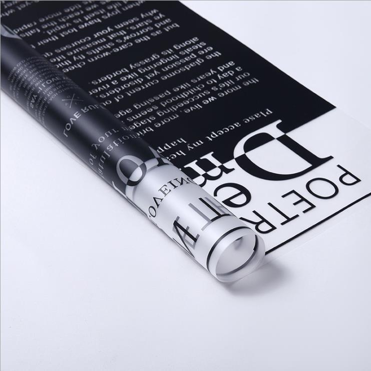 Fabricante de fiestas de flores al por mayor nuevo patrón de amor de San Valentín papel de embalaje de flores floristería translúcida ramo de flores