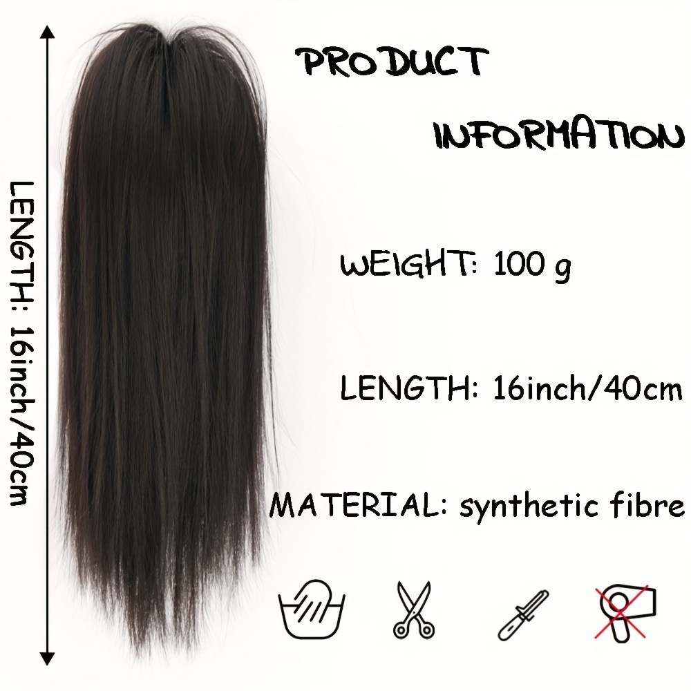 Peruca de mujer, cascada de cabello de simulación de cabello, clip de agarre de cola de caballo alto, nuevo estilo chino dulce y fresco, peruca de cola de caballo, trenzas