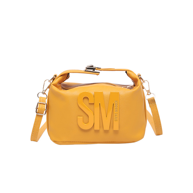 Bolso de hombro 2025 primavera nueva bolsa de cámara ancha correa de hombro letras bolso de moda simple mochila de estilo extranjero mujer