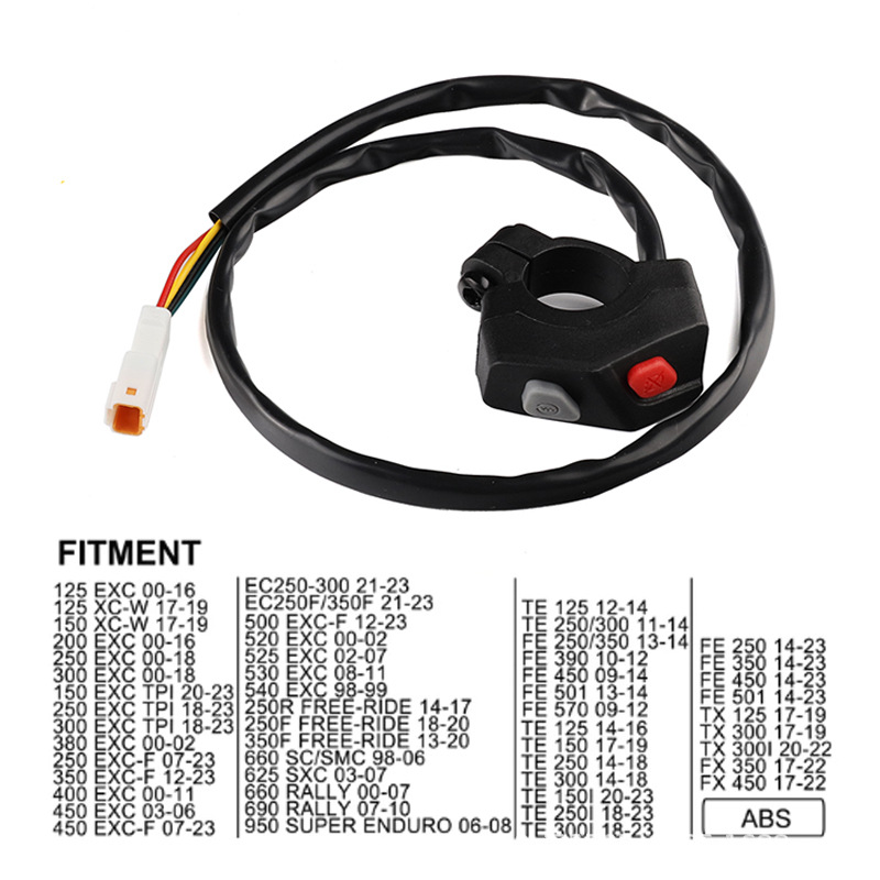 Motorcycle Modification Parts Dual-Function Ignition and Shutdown Button Switch Suitable for Ktm Husqvarna