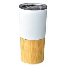 新款304不锈钢保温杯竹子外壳汽车杯双层隔热随手杯咖啡杯可定 制