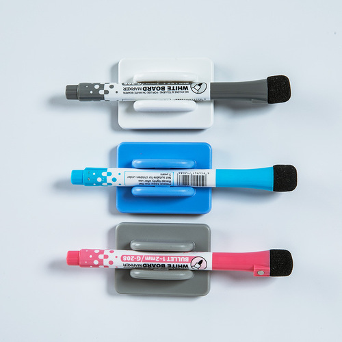 Funi magnetic colorful pen slot type flannel board eraser erasable whiteboard pen adsorption office matching special whiteboard eraser