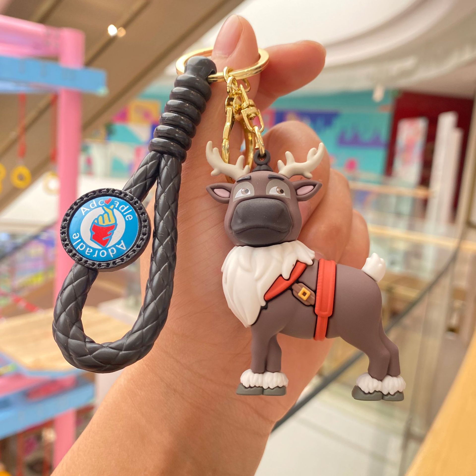 Princesa congelada llavero colgante de dibujos animados muñeca silicona coche llavero lindo creativo pequeño regalo