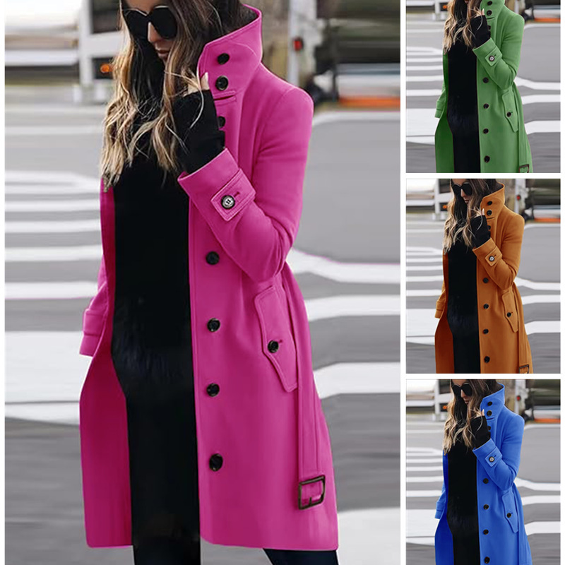2024 Autumn and Winter Cross-border plus size Woolen Women's Coat AliExpress Single Row Multi-button Woolen Button Collar Coat Amazon 2024 Autumn and Winter Cross-border plus size Woolen Women's Coat AliExpress Single Row Multi-button Woolen Button Collar Coat Amazon