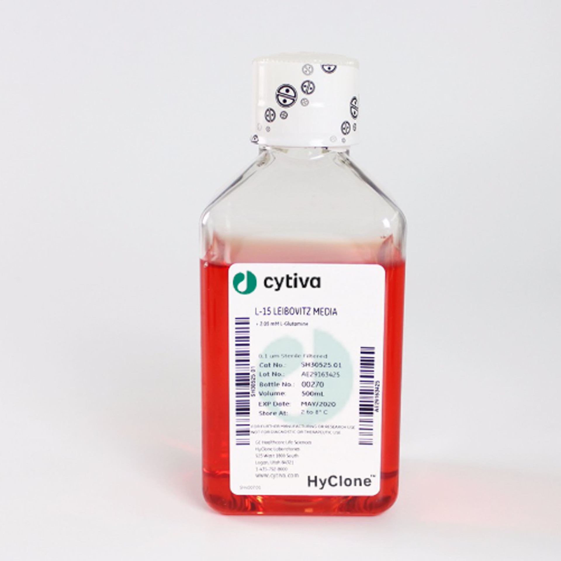 Cytiva SH30525.01 Leibovitz L-15培养基,含L-谷氨酰胺,500ml/瓶