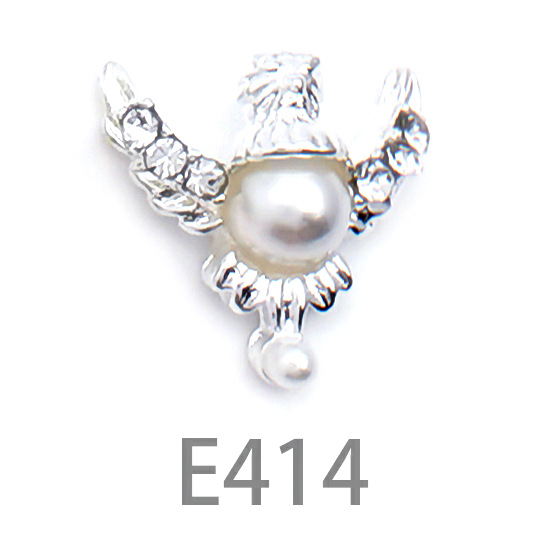 Nuevo transfronterizo europeo y americano estilo corona uñas joyería mezclado lote exquisito en forma de corazón rhinestone Cruz uñas rhinestone venta al por mayor