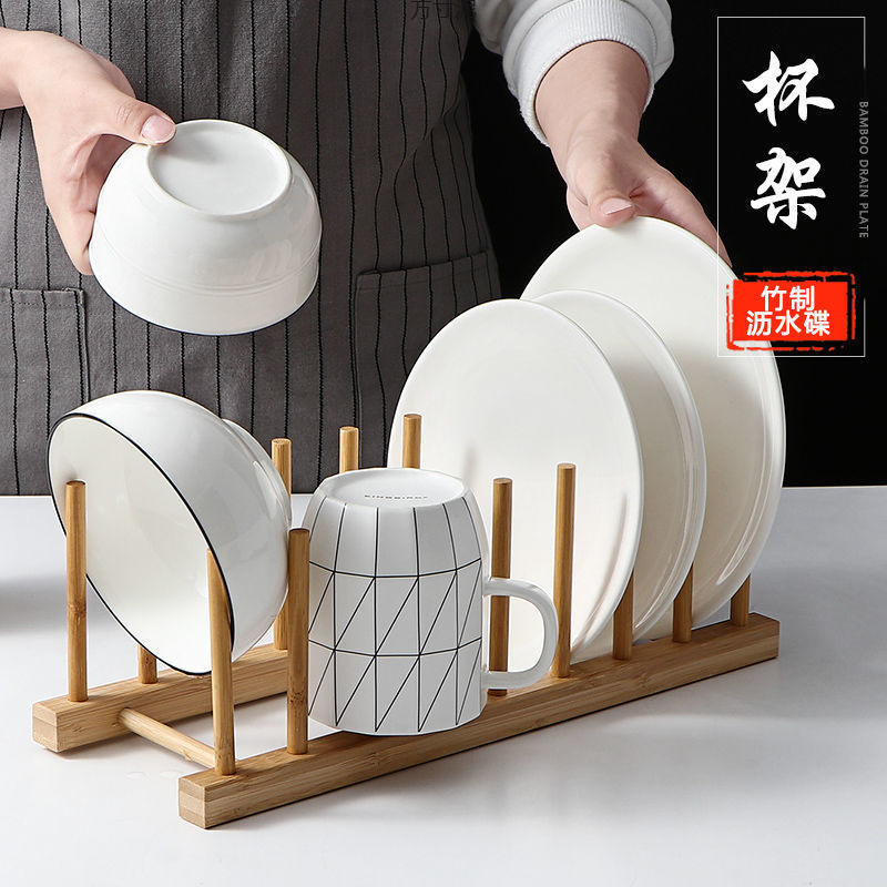 楠竹碟子竹沥水架盘子架碗碟架厨房用隔热垫收纳架置物架杯架批发