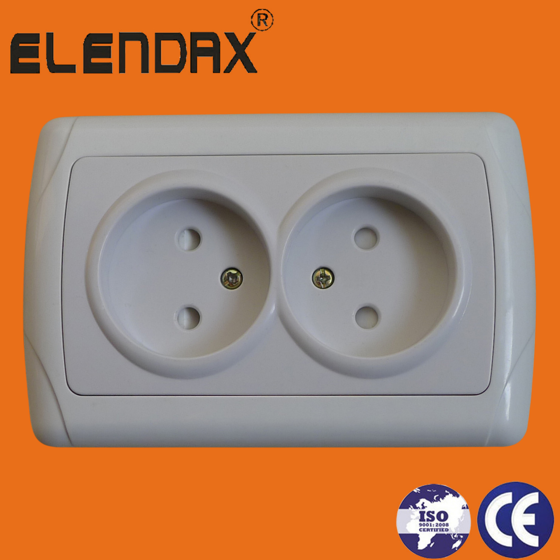 欧式两位墙壁插座　欧式插座　暗装插座　(F3209)