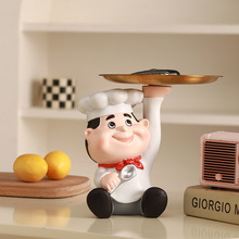 餐厅厨房样板间软装厨师造型收纳小摆件酒店店铺开业装饰品创意