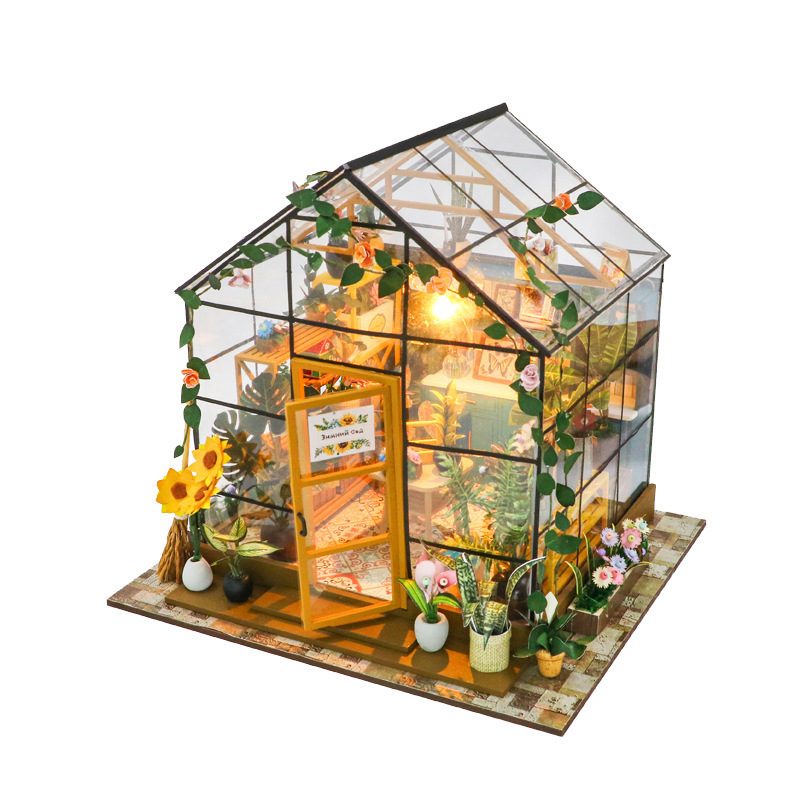 弘達diy小屋日光花房3d立体盛り合わせ書立建築模型成人解凍玩具プレゼント|undefined