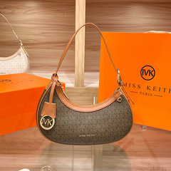 2024春季新款小眾設計輕奢時尚印花腋下新月包高級質感手提單肩包