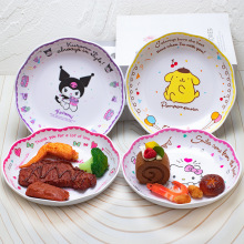 新款密胺餐具卡通创意盘子餐具网红 布丁狗可爱家用沙拉8.5英寸盘