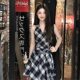 Summer New Spice Girl Plaid Neck dress Women's Tight Waist Slimming Stitching Niche Pleated A- line Short Skirt Trendy