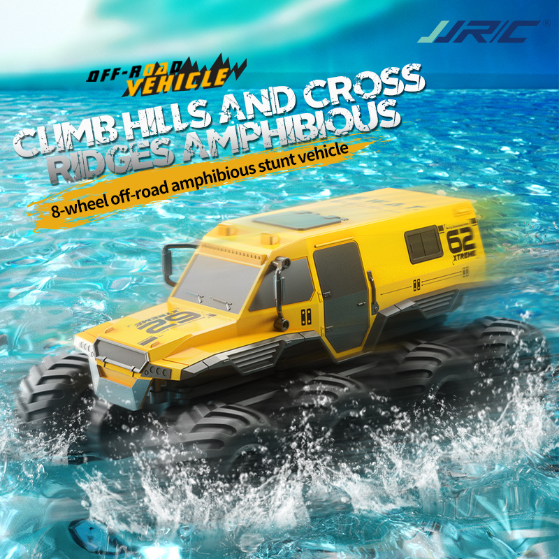 Jjrc Popular Amphibious Eight-Wheel Off-Road Remote Control Car Kidsren's Toy Wireless Handle Rc Stunt Remote Control Car