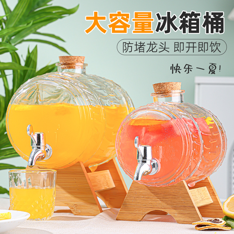 新款带龙头密封酒桶泡酒瓶泡酒玻璃瓶可乐饮料桶酵素瓶药酒玻璃瓶