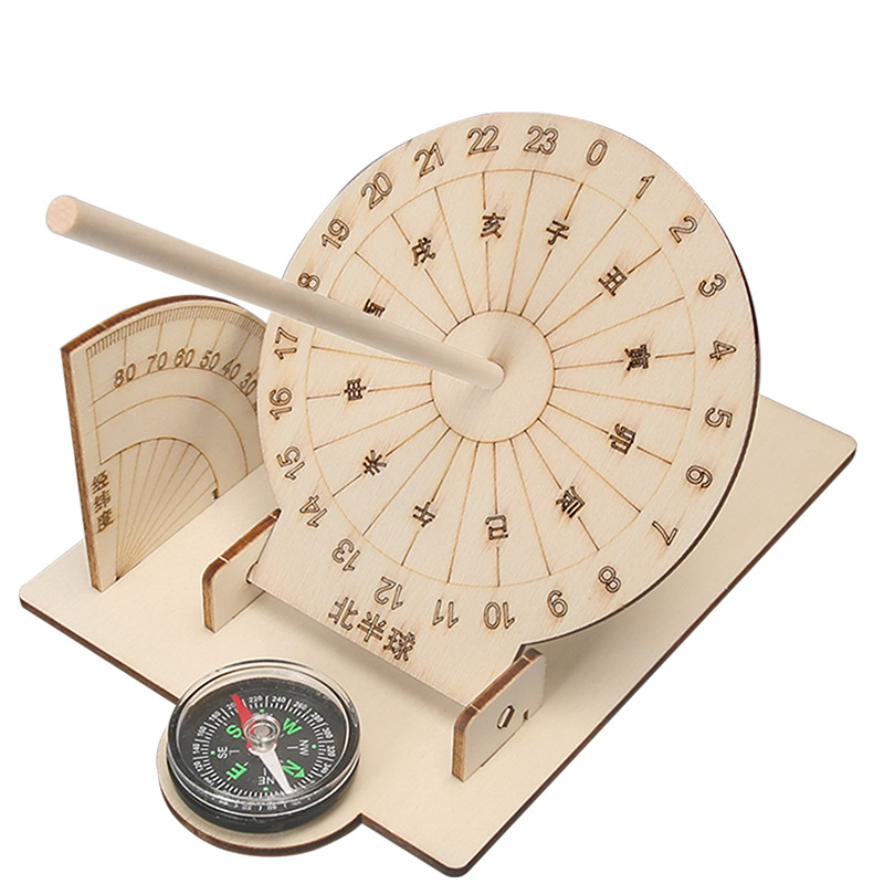 Tecnología de reloj de sol pequeña producción experimento de Ciencia para Niños juguetes de enseñanza jóvenes estudiantes hechos a mano paquete de material de bricolaje al por mayor