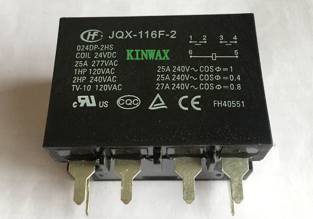 HF116F-3/220/240AF-1HTFWC 一组常开25A法兰安装继电器